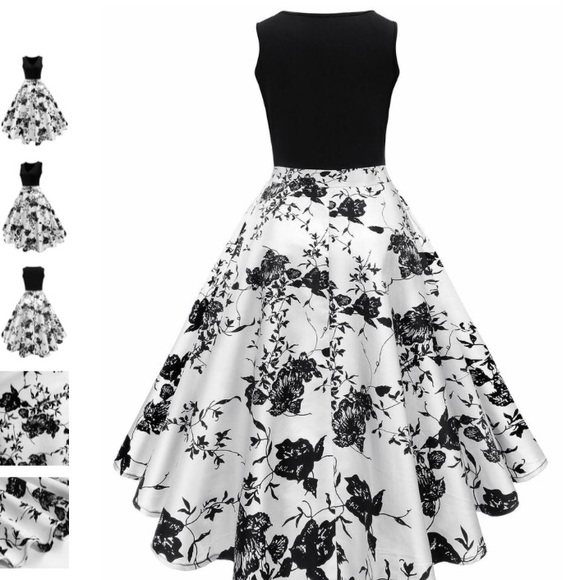 Dresses & Skirts - NWOT 1950’s look Black and white party dress
